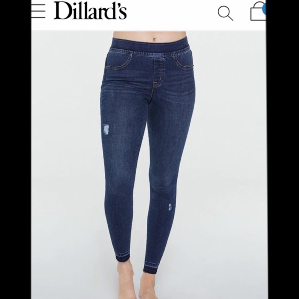 SPANX distressed high rise elastic waist Jennings